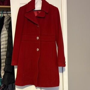 Kenneth Cole New York Vibrant Red Trench Coat
